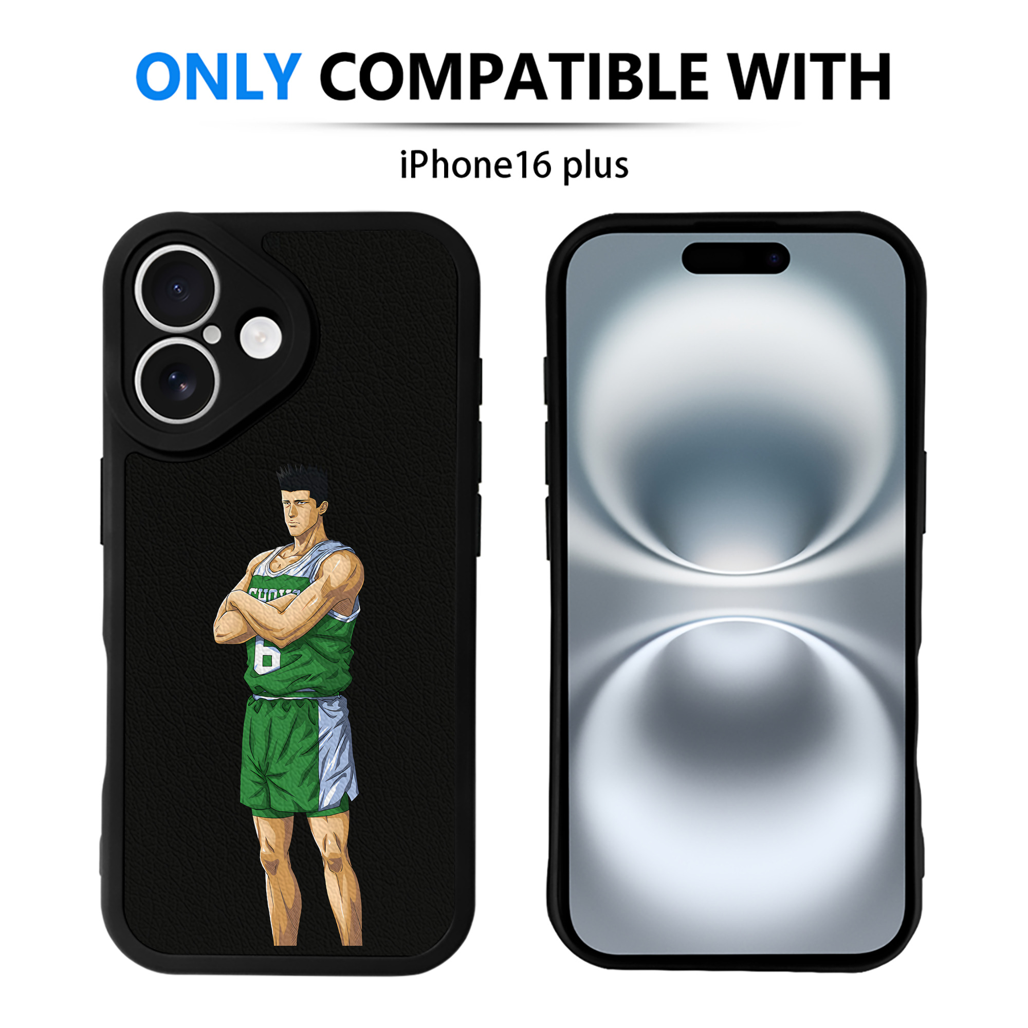 （画像用） SLAM DUNK／スラムダンク 【iPhone 16シリーズ対応】シリコンスマホケース（レザー調） 材質：シリコン
